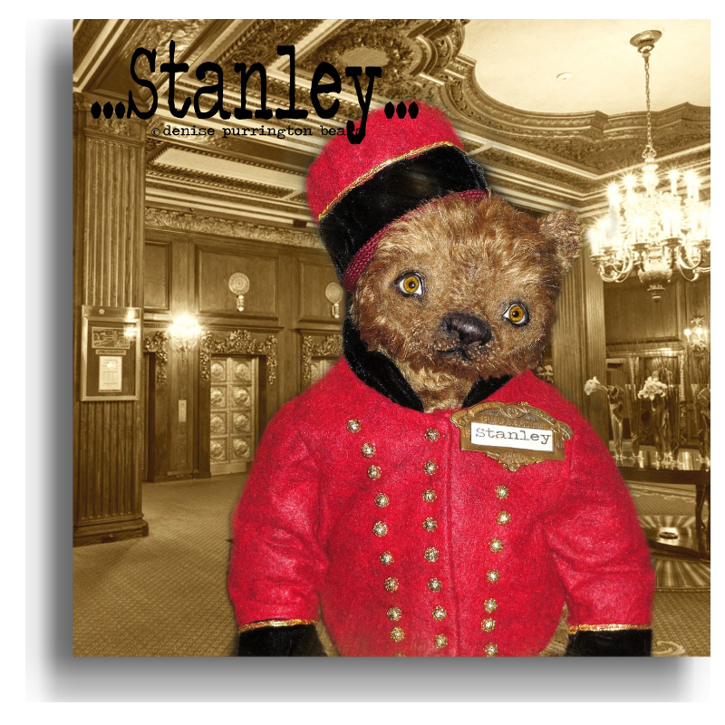 Stanley  - Handmade Teddy Bears, Mohair Teddy Bears, Artist Teddy Bears by Award Winning Artist Denise Purrington